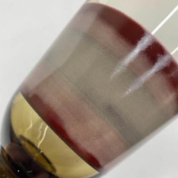 Vintage Libbey Sango Nova Smoke Brown Stem 7" 1970’s Mid Century Goblet Glass 4 - Picture 6 of 8